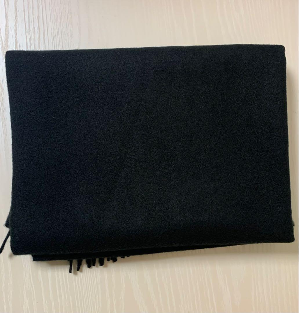 ジョンストンズ 大判 マフラー カシミヤ　ストール ブラック　未使用