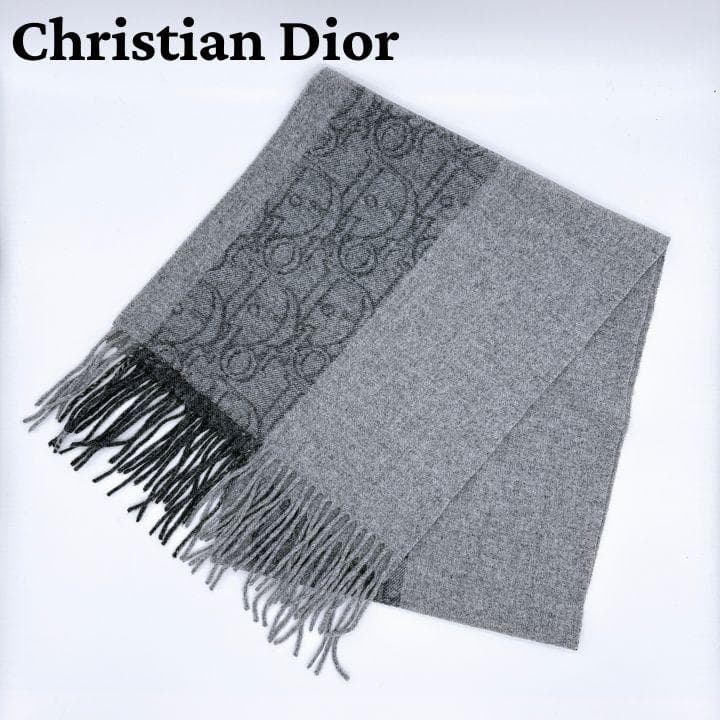 Christian Dior ディオール マフラー Diorロゴ トロッター