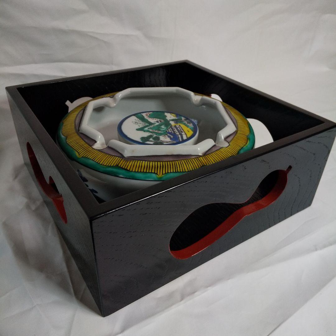 レトロ 陶器灰皿 九谷焼 泰幸窯 春夏秋冬