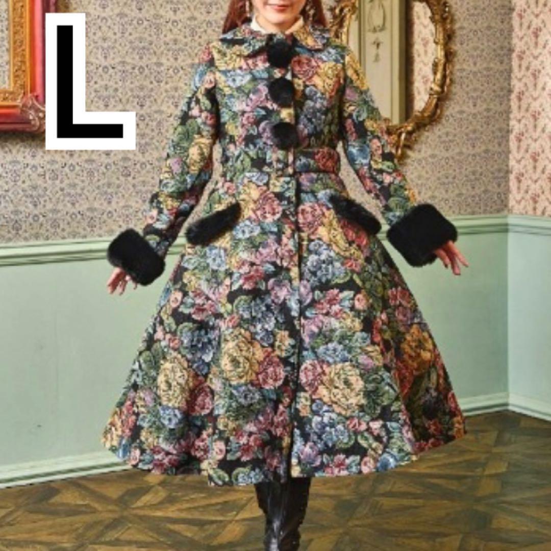 しまむら クラロリ くる実 コラボ ゴブラン ファーコート ブラック L