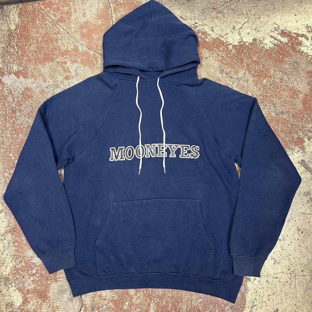 80s〜 mooneyes パーカー hanes USA製 XL チェッカー