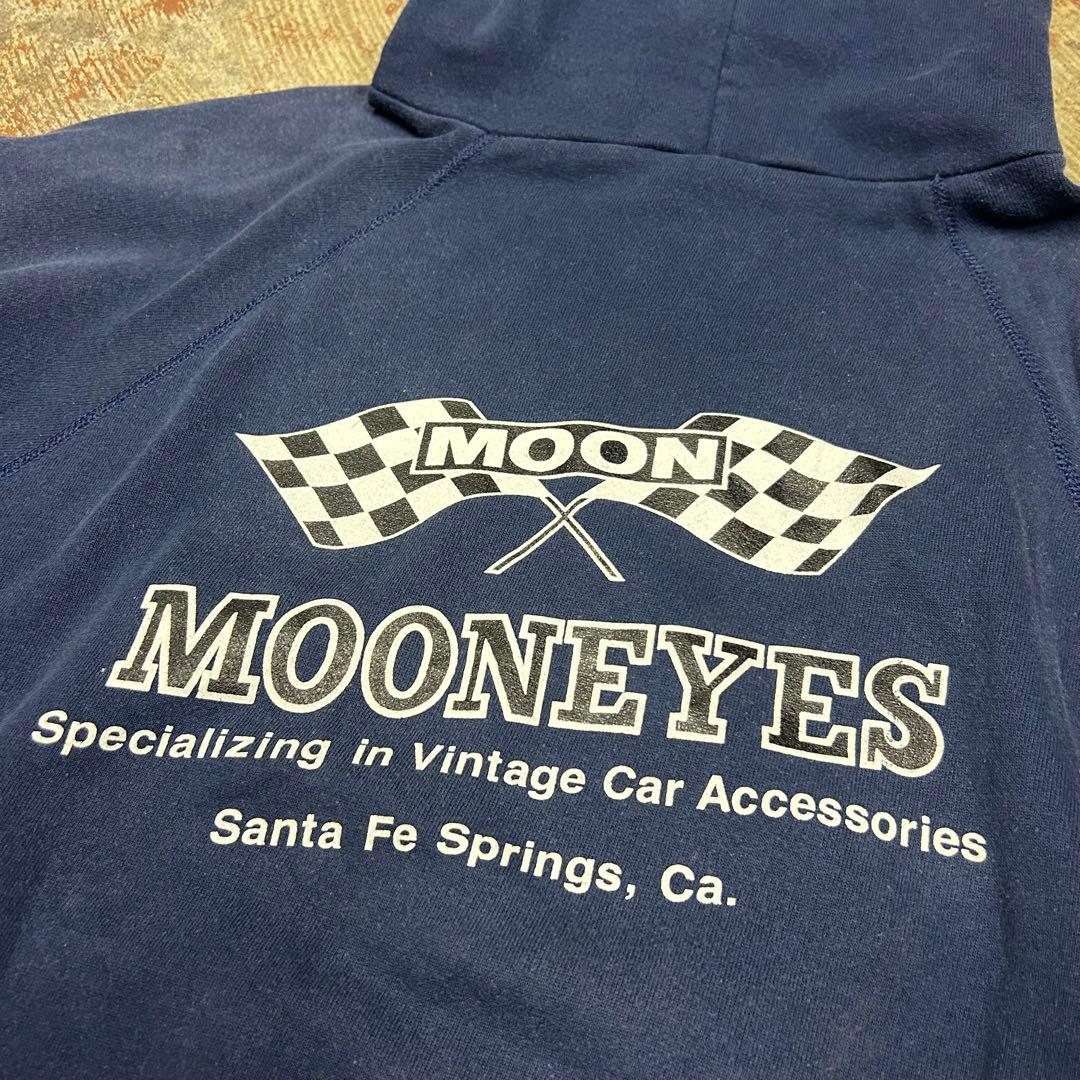 80s〜 mooneyes パーカー hanes USA製 XL チェッカー