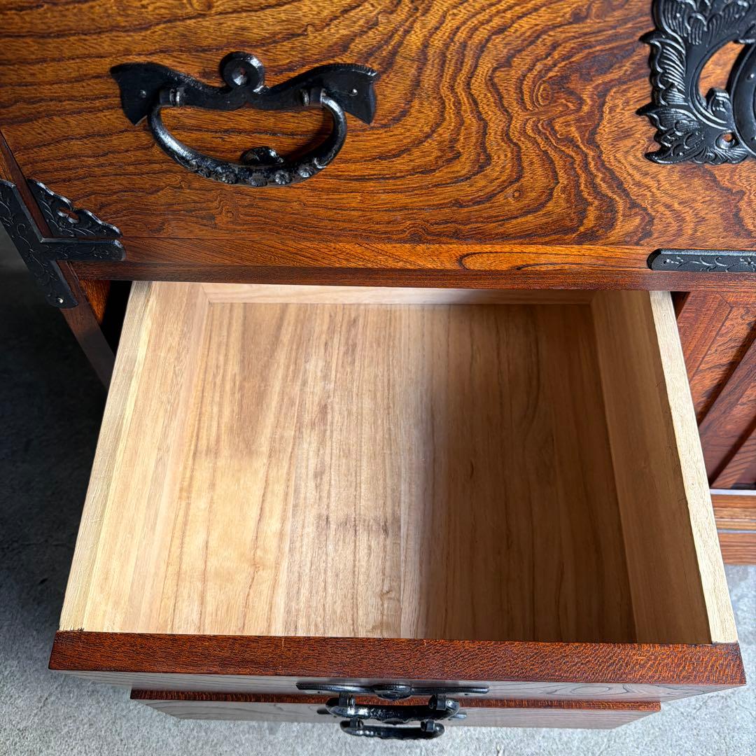 美品　岩屋堂　帳場箪笥 整理箪笥 時代箪笥 抽き出し7杯