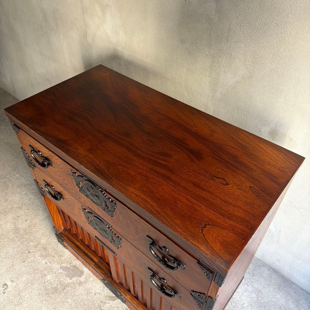 美品　岩屋堂　帳場箪笥 整理箪笥 時代箪笥 抽き出し7杯