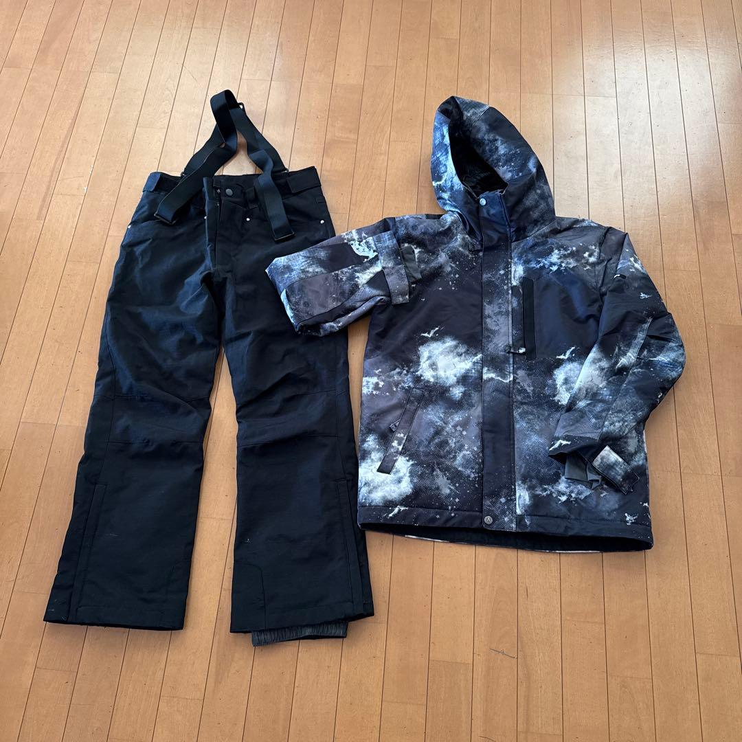 ARBN スノーボードウェアセット 160cm黒と白の雲模様