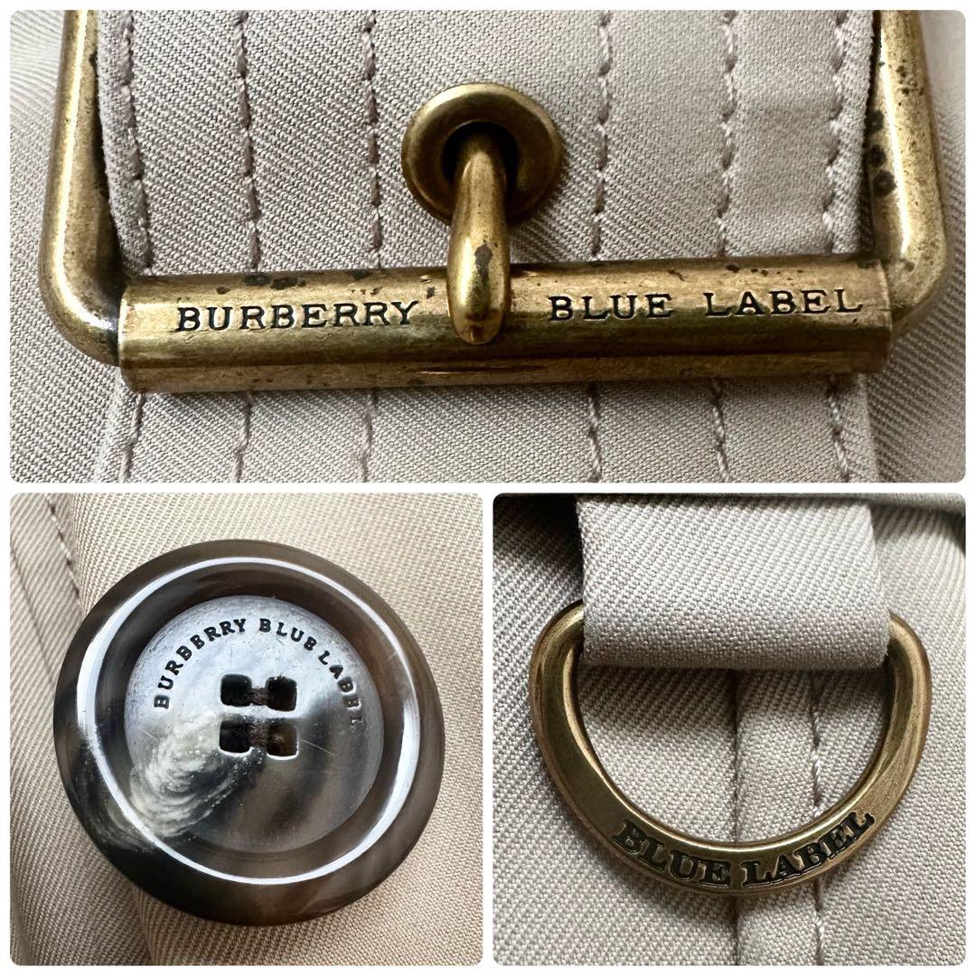 バーバリーブルーレーベル ライナー付 トレンチコート メガチェック ベージュ M