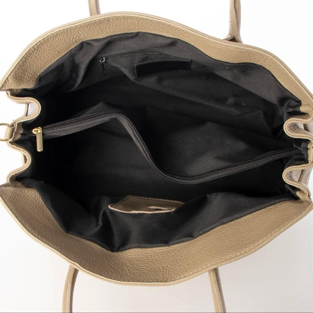 専用【極美品】オウレンティ2way トートバッグ ターンロック シボ革 ベージュ