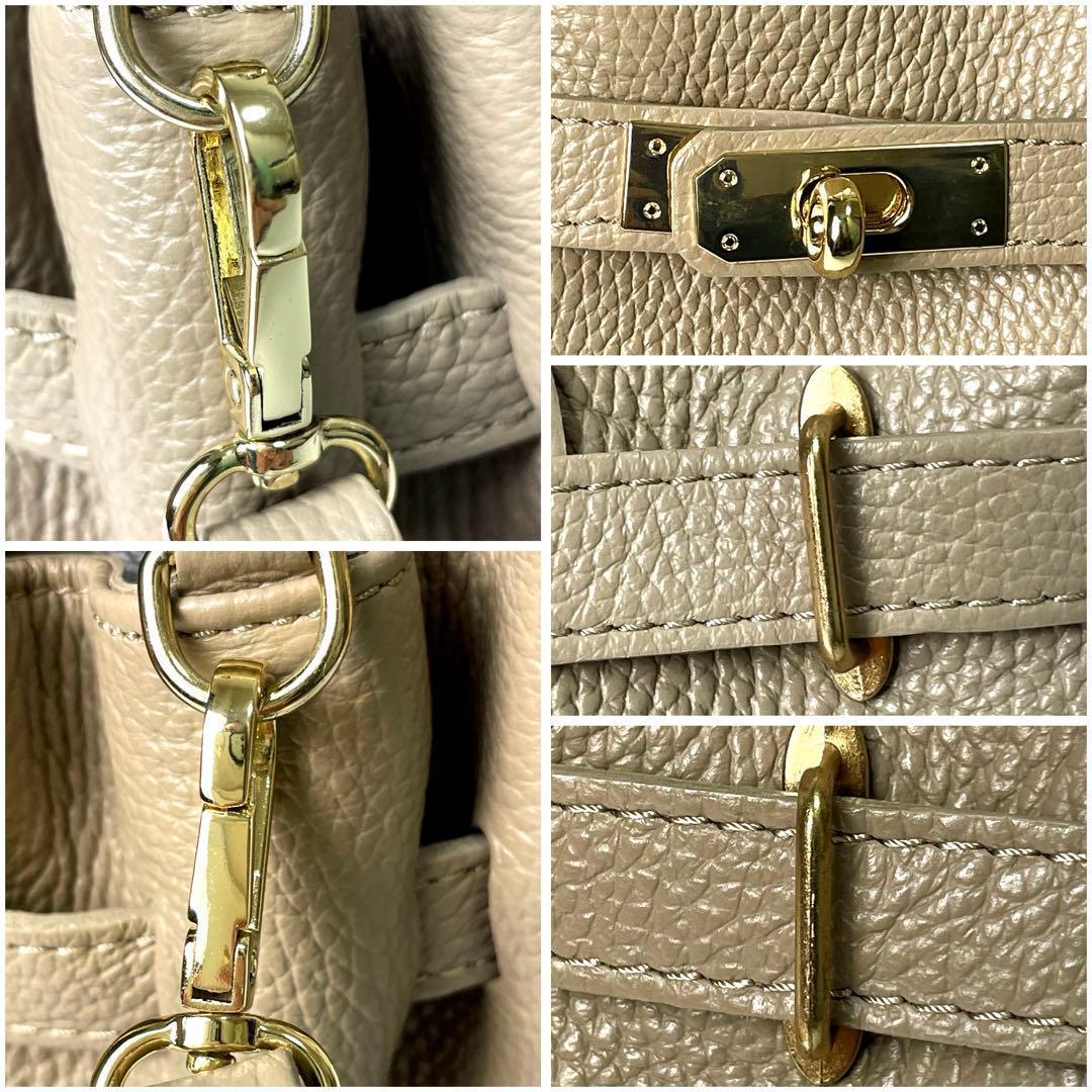 専用【極美品】オウレンティ2way トートバッグ ターンロック シボ革 ベージュ