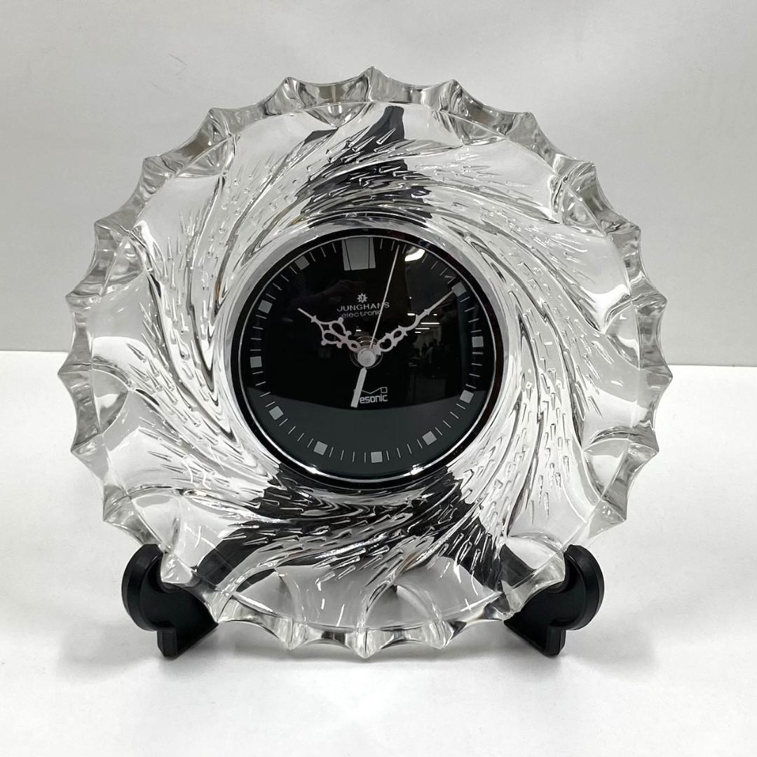 JUNGHANS ユンハンス　置時計　クリスタルガラス　動作確認済