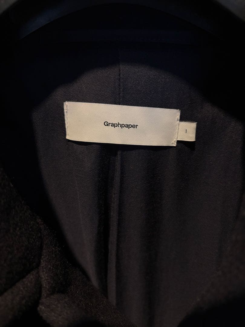 【くろ】Graphpaper Double Melton Coat ネイビ