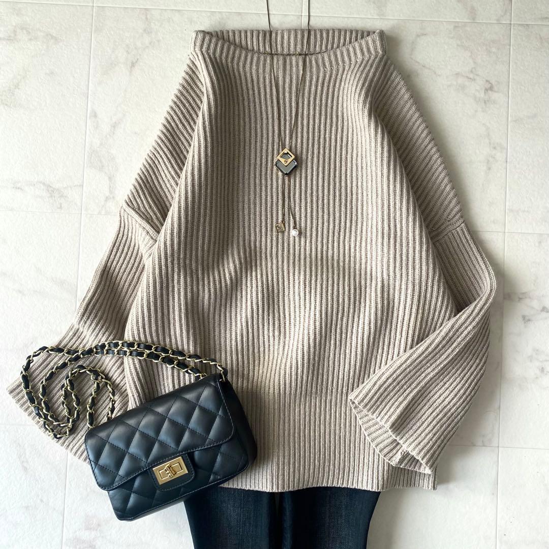 美品☆ドゥーズィエムクラス カシミヤ ボトルネック アゼプルオーバー