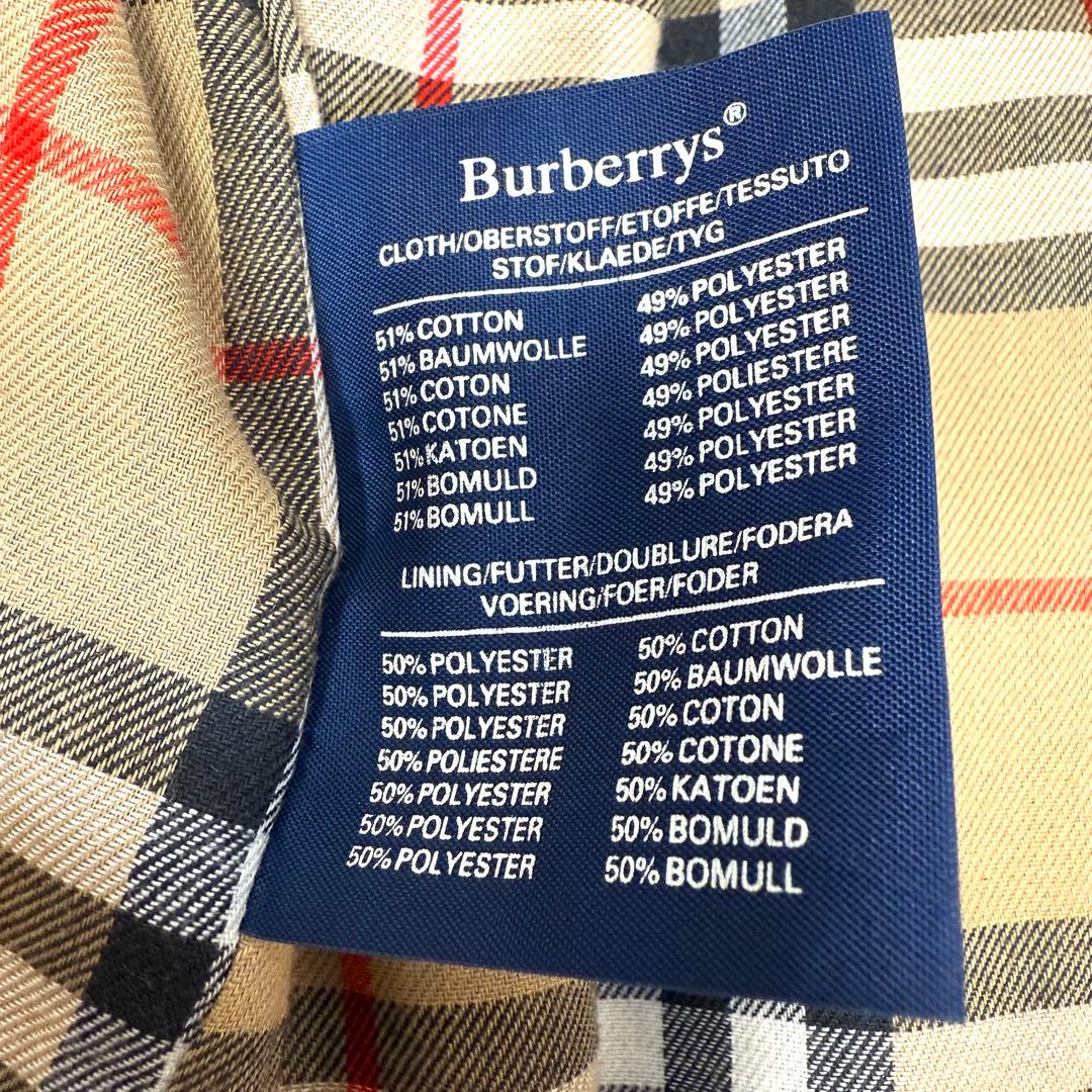 バーバリー Burberry ステンカラーコート 裏地総チェック 英国製 44