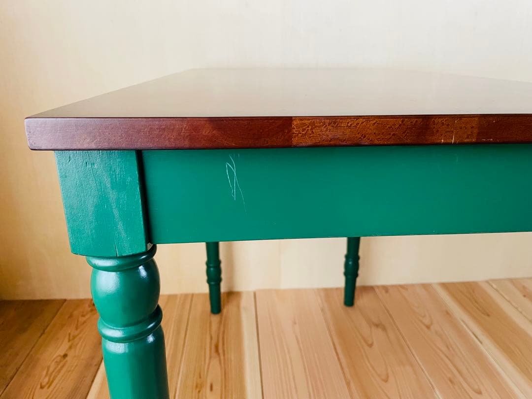 マホガニー材/デスク/机/テーブル/花台/飾り台/ろくろ脚/カフェ/アンティーク