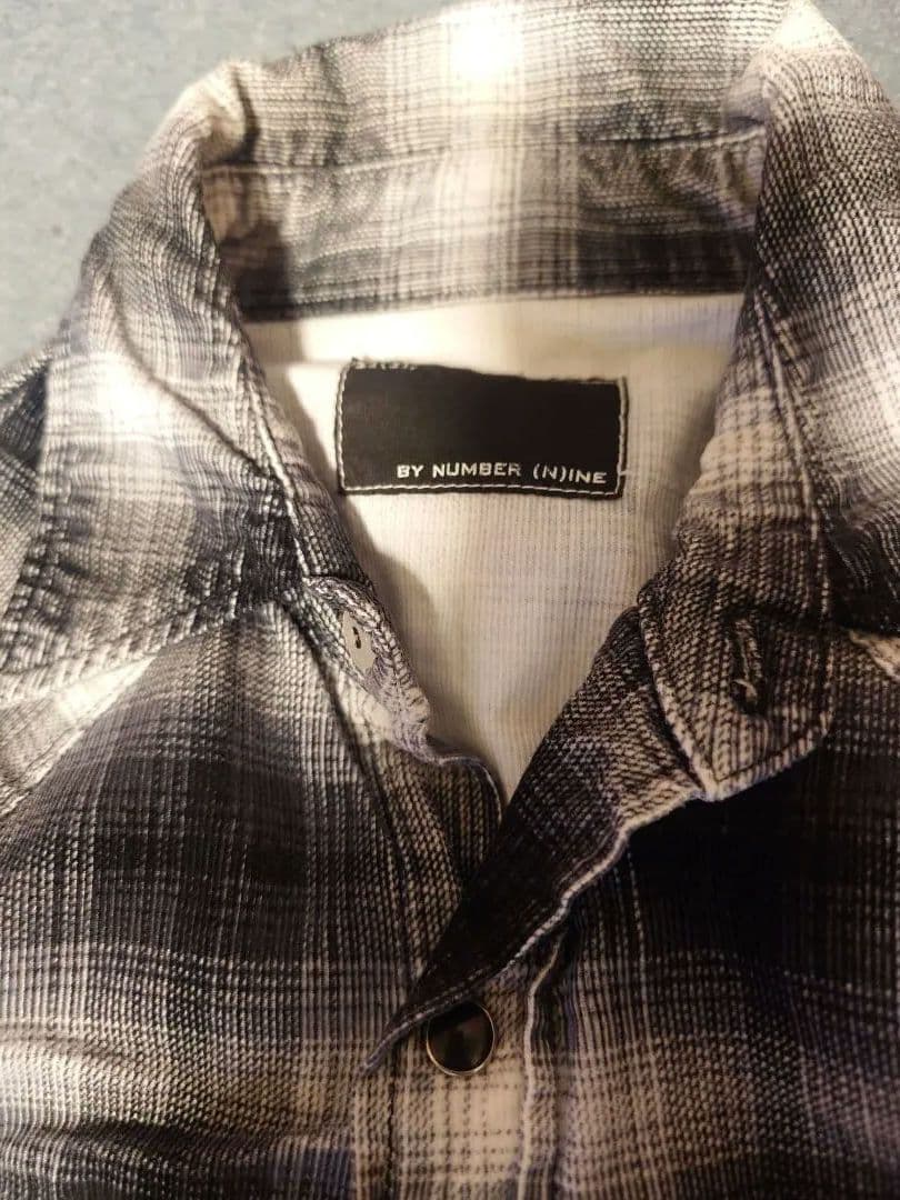 ほぼ使用感無し NUMBER (N)INE チェック柄長袖シャツ