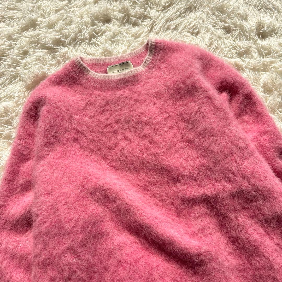 UNITED ARROWS✨フォックスカシミヤ クルーネック ニット　ピンク