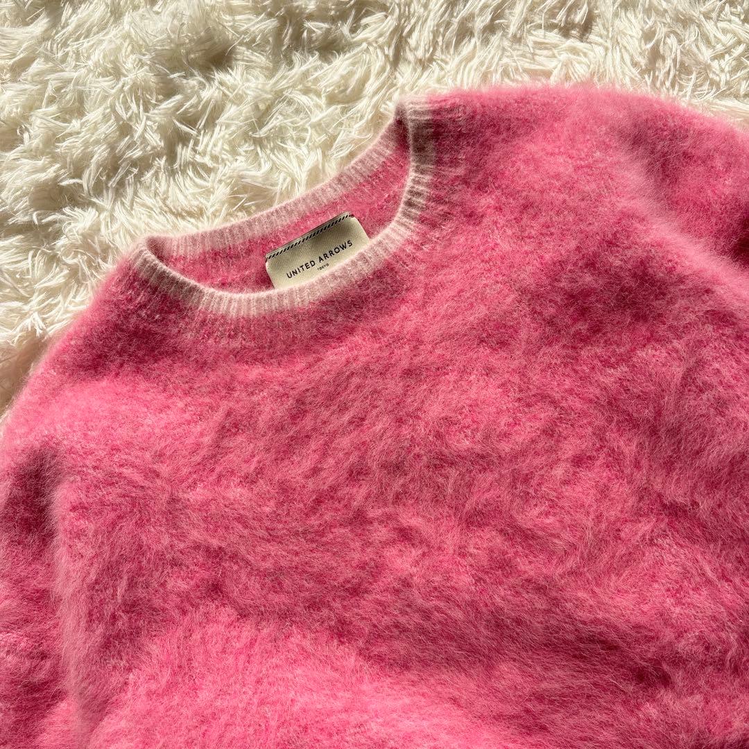 UNITED ARROWS✨フォックスカシミヤ クルーネック ニット　ピンク