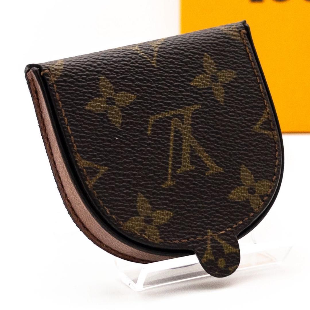 【超極美品】ルイヴィトン　ポルトモネキュベット　モノグラム　ケース　茶色