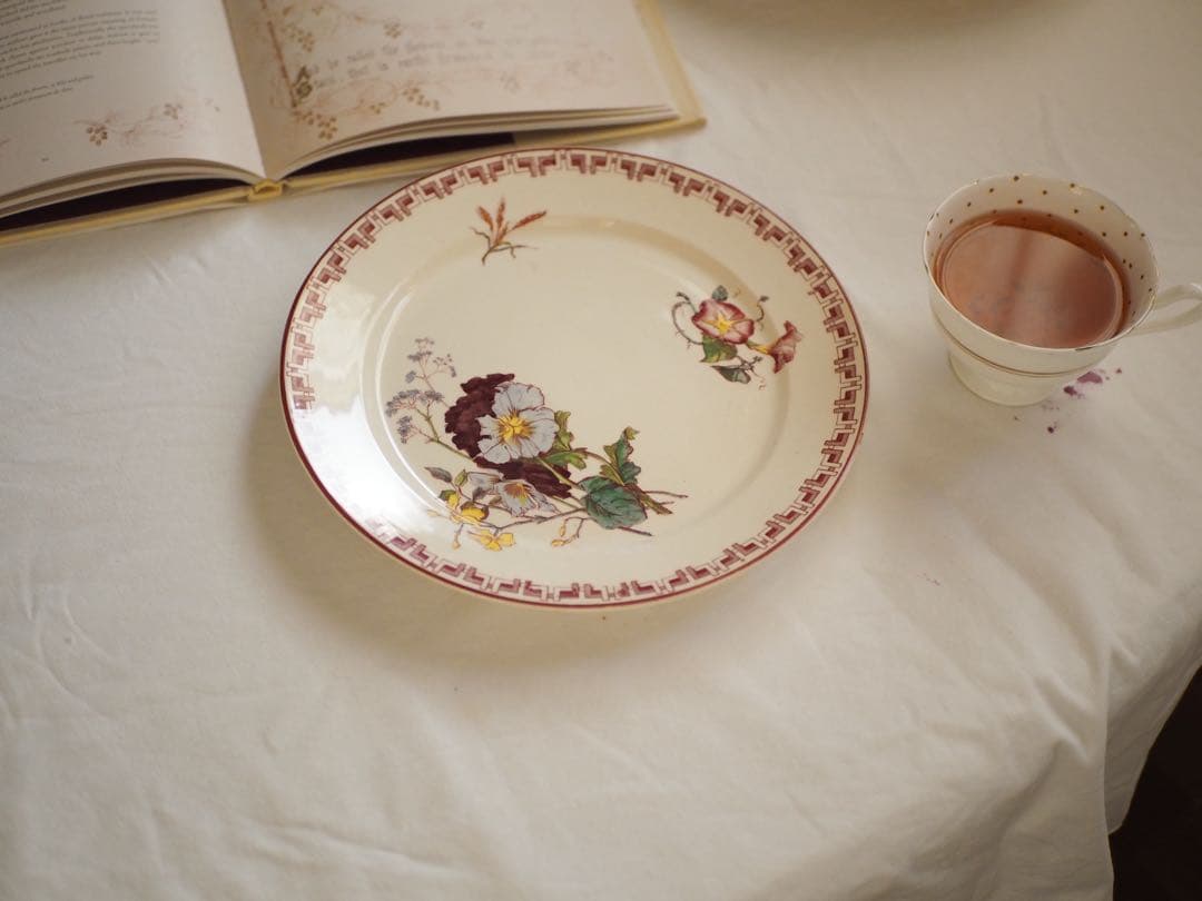 Sarreguemines antique plate サルグミンヌ