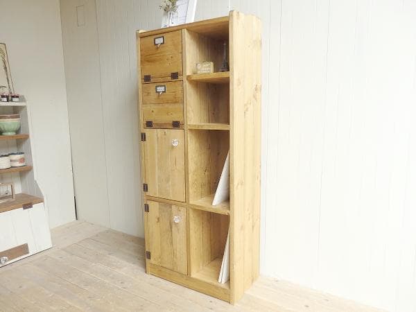 サイズデザインオーダー可2バッタン扉２扉キャビネットナチュラルブラウン●受注製作