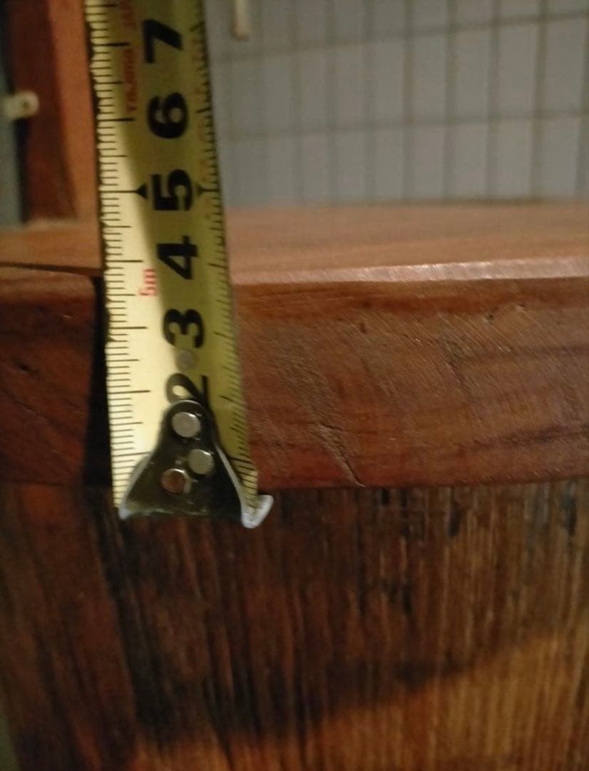 木製ランプスタンド付きテーブル