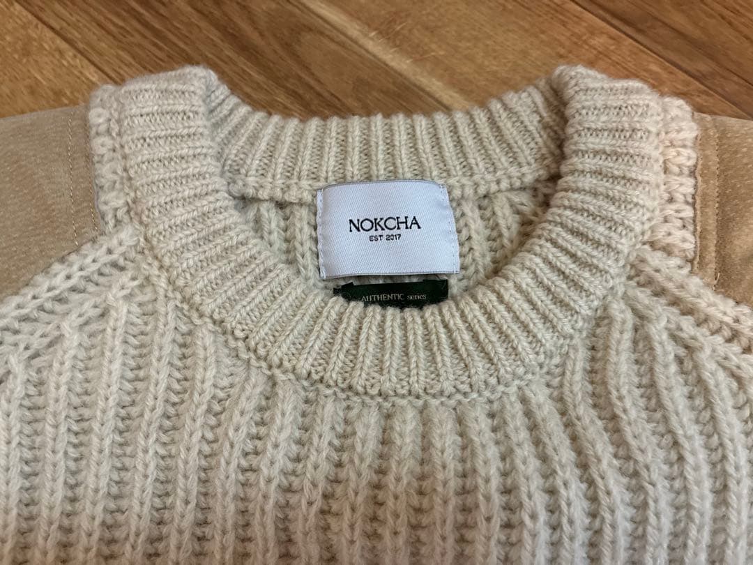nokcha vintage like accent knitアイボリー