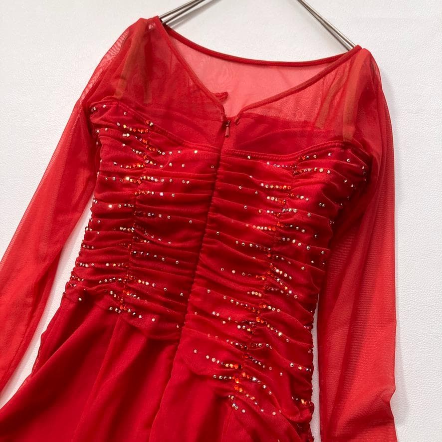 c*b様 【美品】Chacott　社交ダンス ロングドレス 豪華ビジュー装飾 長