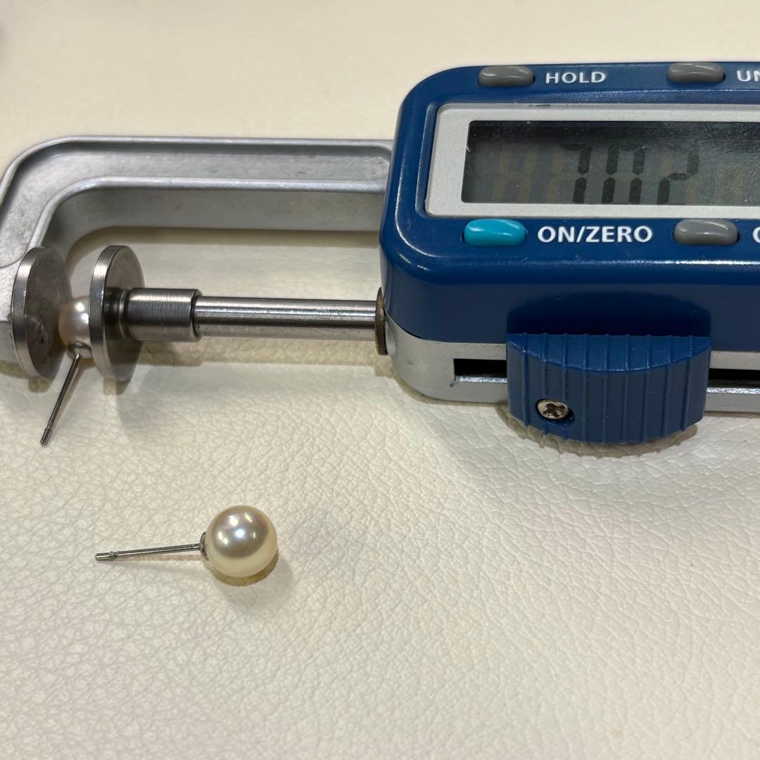 482 パールピアス　あこや真珠　7.0mm サージカルステンレス