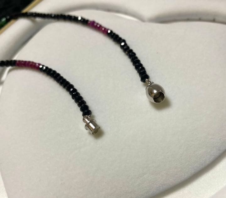 三大貴石ブラックスピネルネックレス