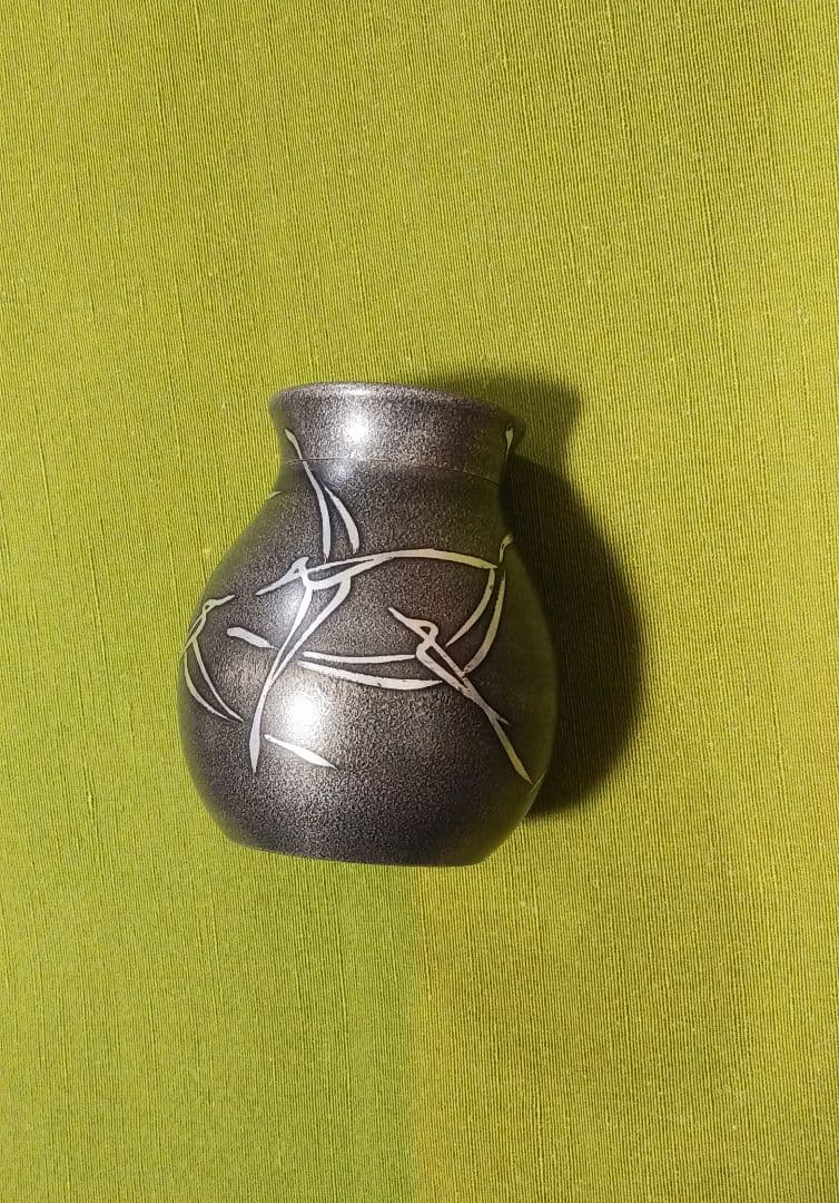茶道具　茶筒 　錫