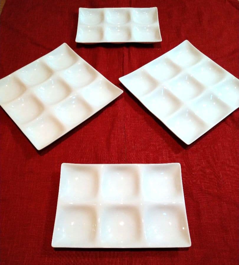 ♥九谷焼 司峰作３盛皿♦グッドデザイン・プレート賞受賞６・９盛皿７皿