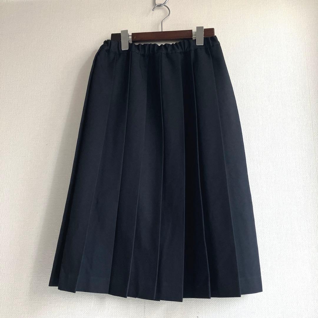 【美品】COMMEdesGARCONS 膝丈　プリーツスカート　XS ブラック