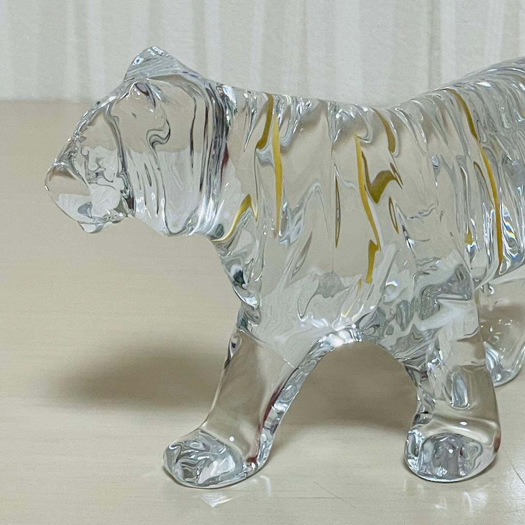 Baccarat バカラ 干支 寅 クリスタル 金彩 フィギュリン 置物