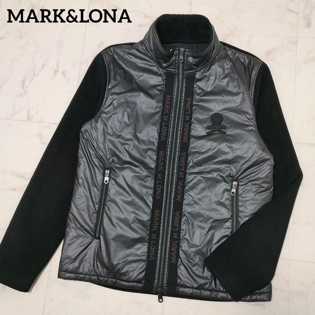 MARK&LONA　ハイブリッドダウンジャケット　スカルロゴ　ジップ　サイズ50