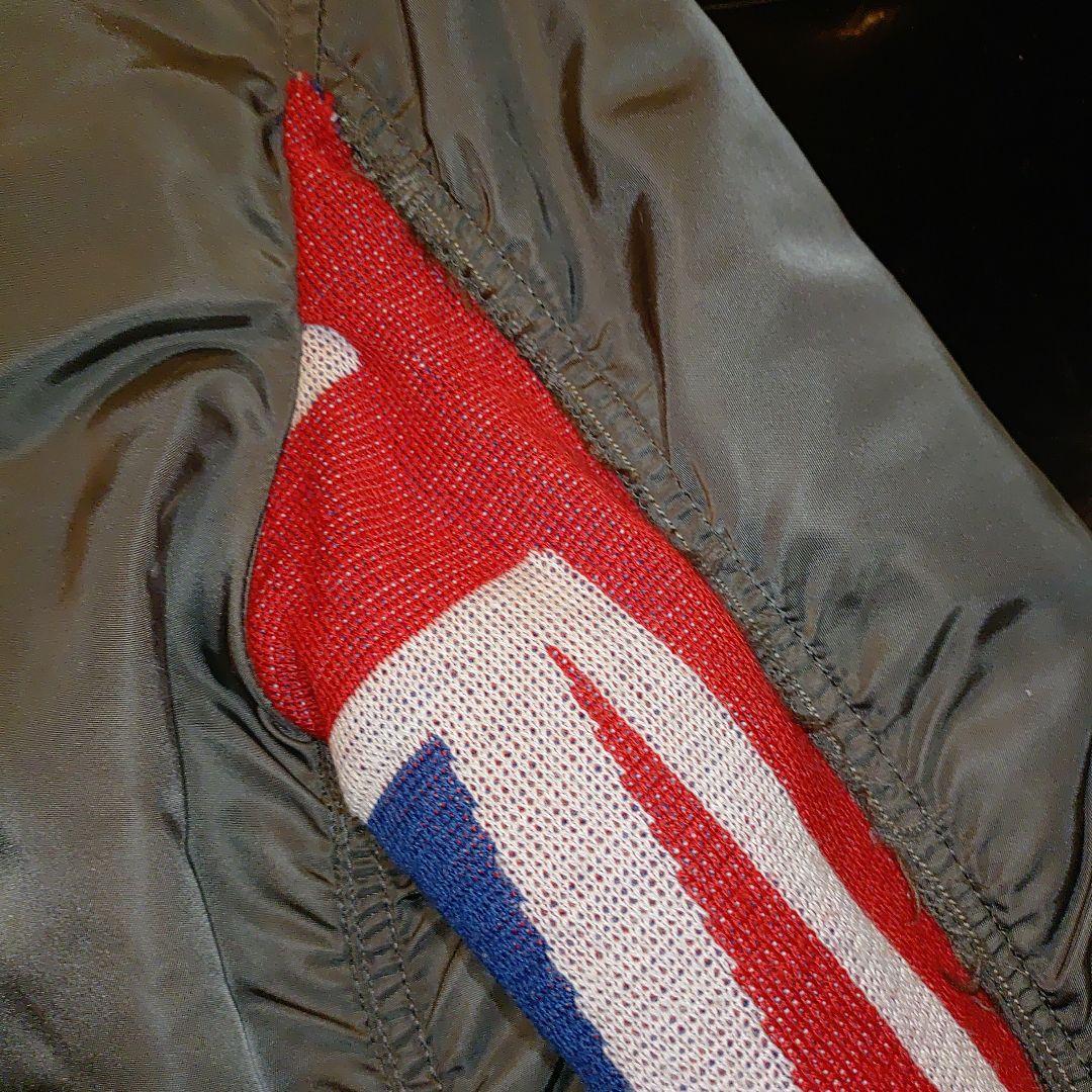 RALEIGH リメイクMA-1 ラリー カーキ トリコロール