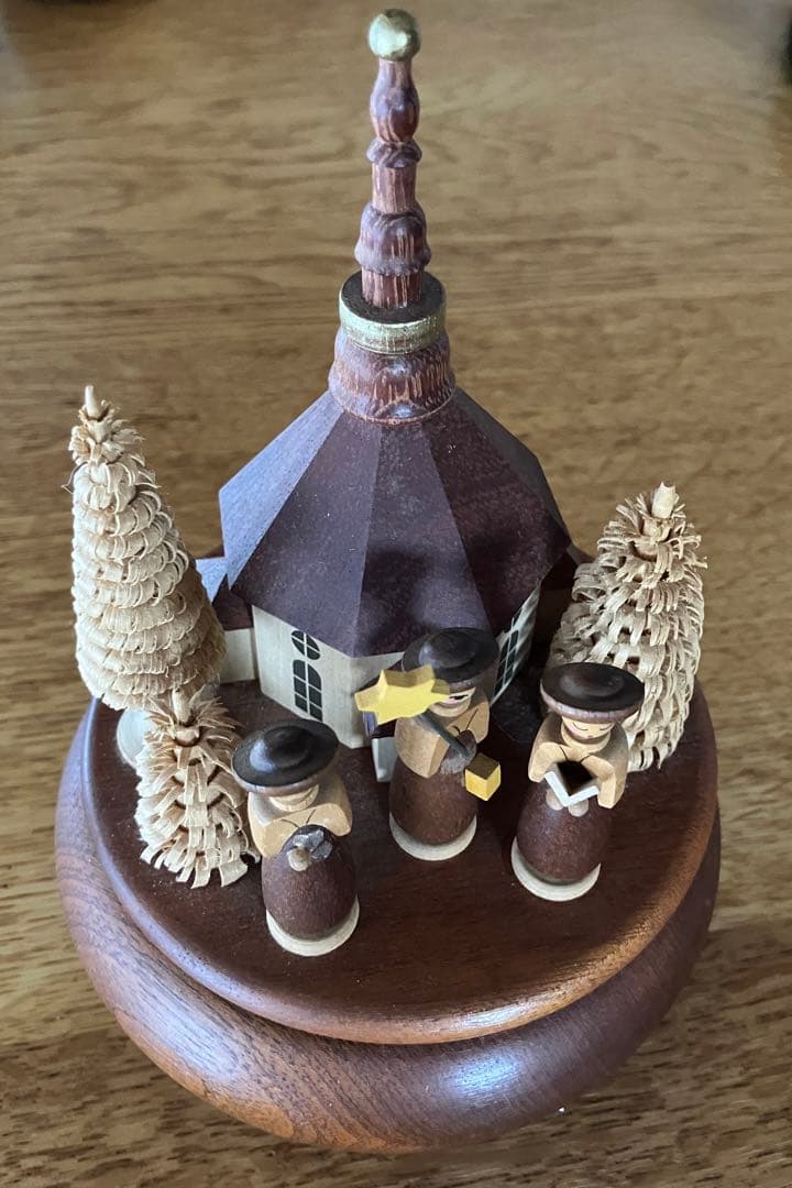 [希少] ドイツZeidler社　手作り木製オルゴール