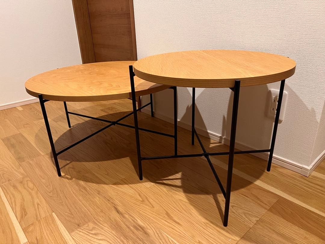 ニトリ　丸　ローテーブルセット ヴェルカー7050