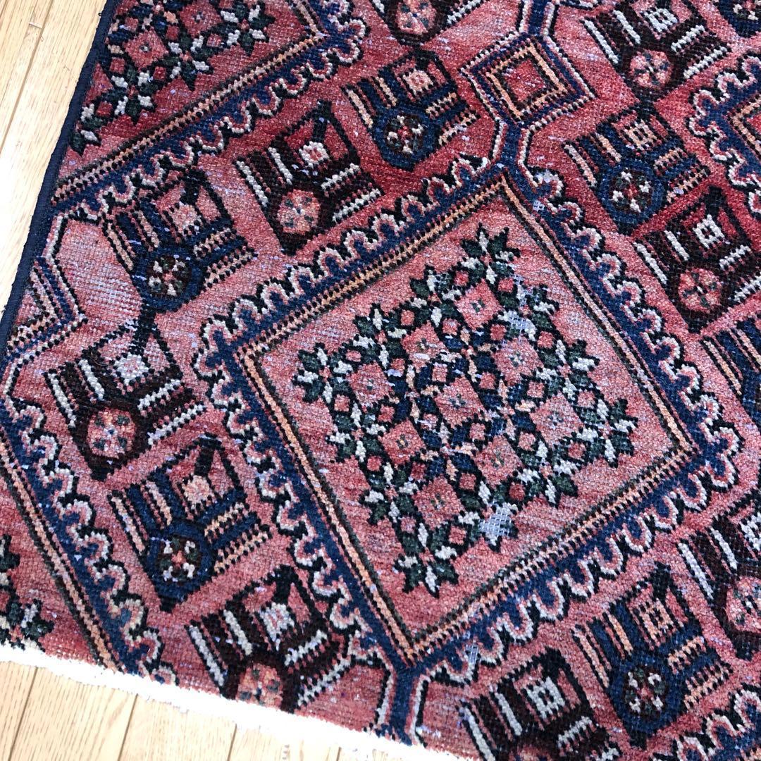 SALEペルシャ絨毯 ペルシャヴィンテージラグ 140x108 手織り オールド