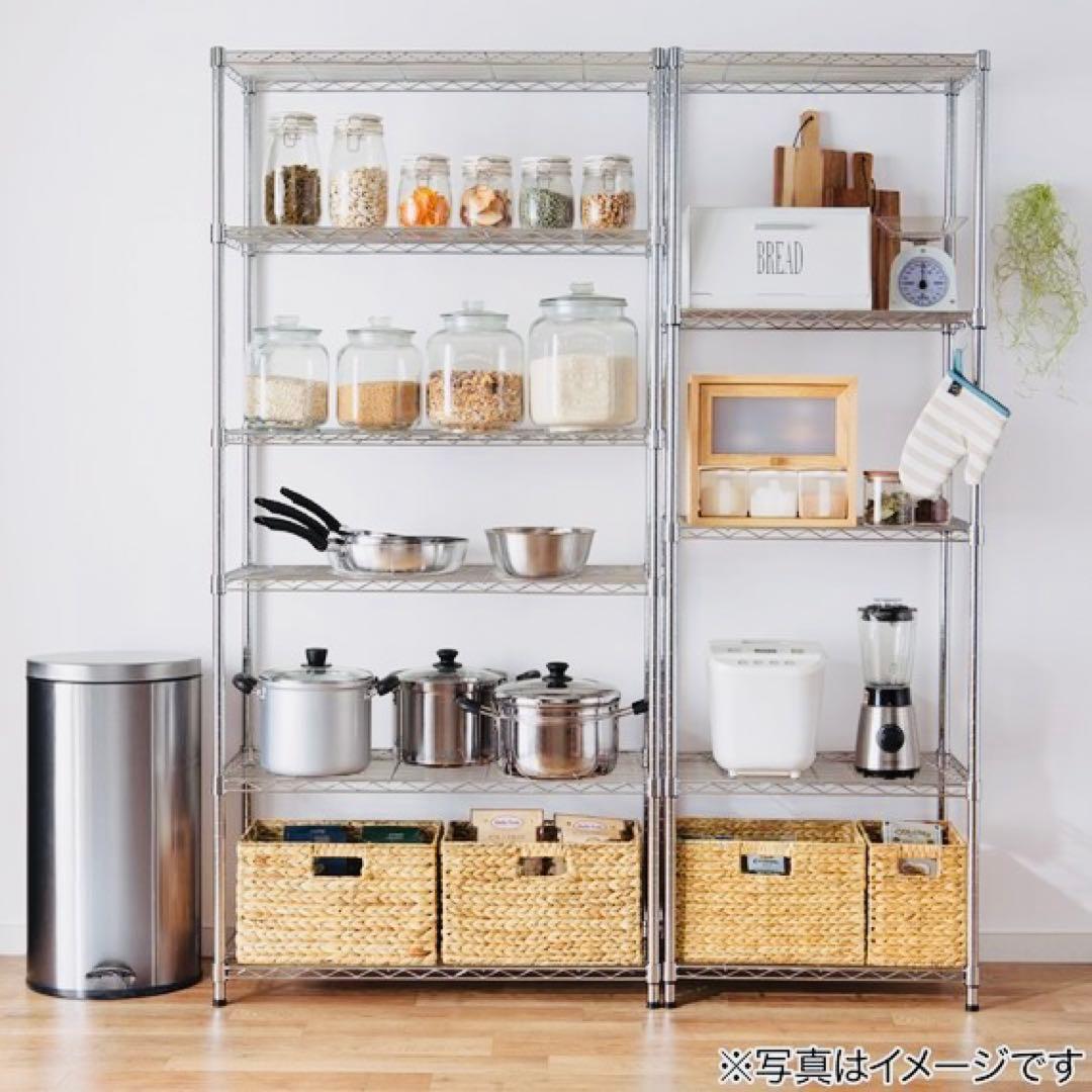 あ*ん様 スチールラック 木製天板付き(幅85cm,奥行40cm,高さ90×2c