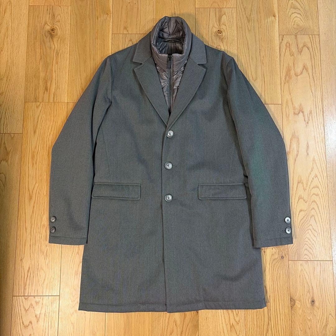 Herno グレー チェスターコート ロロピアーナ　ダウンライナー付き