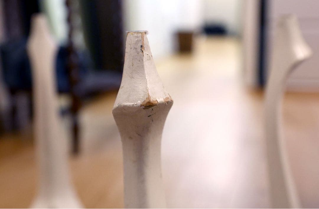 【猫脚】アンティークスツール antique stoolヨーロッパ 白