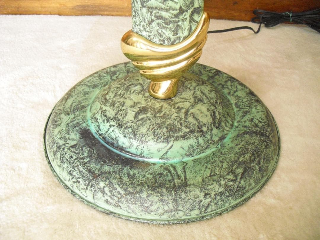 VRELCO／イタリア☆豪華フロアスタンドライト☆調光スイッチ 青銅風純金メッキ