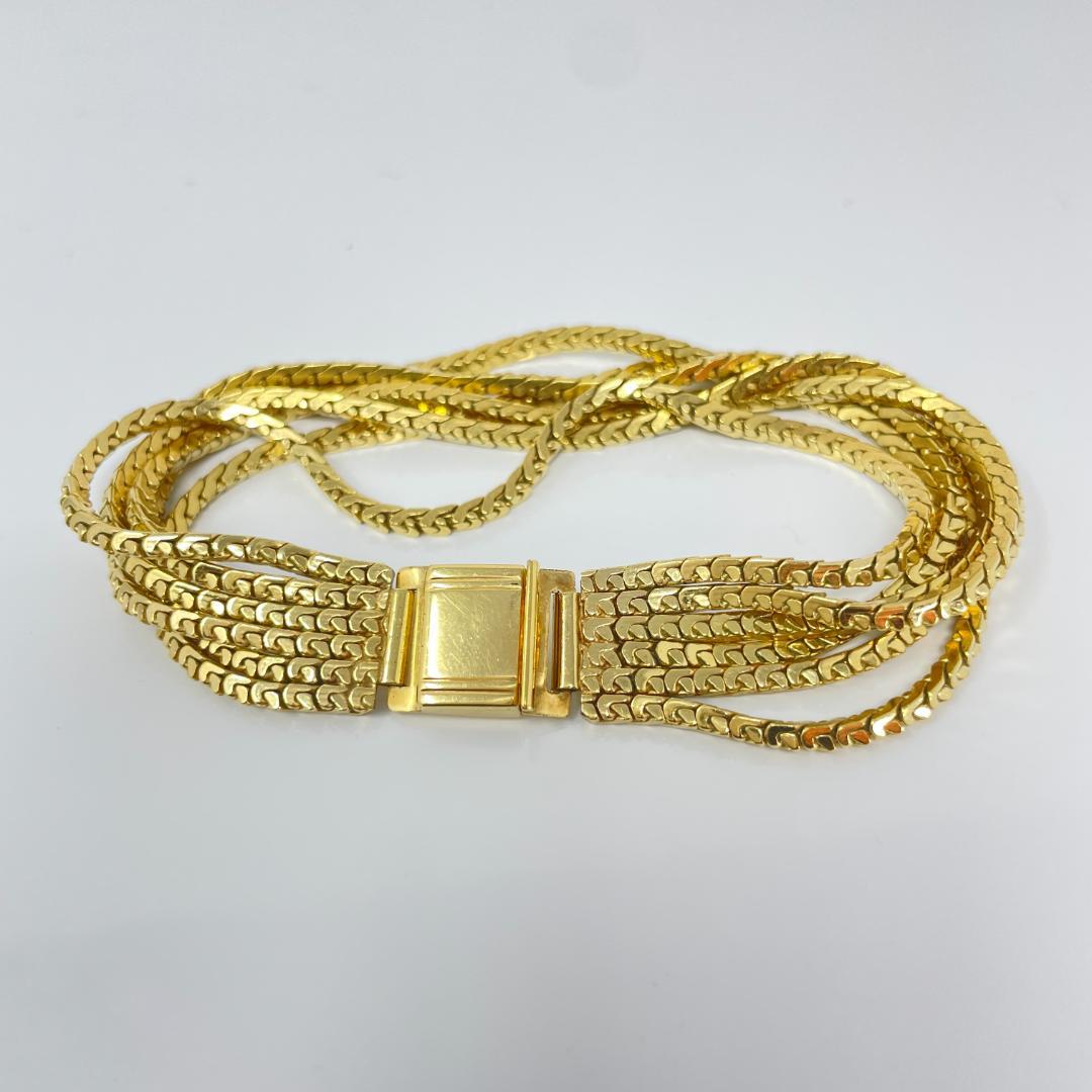 刻印有 50s 60s ドイツ製 ハンドメイド 多連チェーン ブレスレット