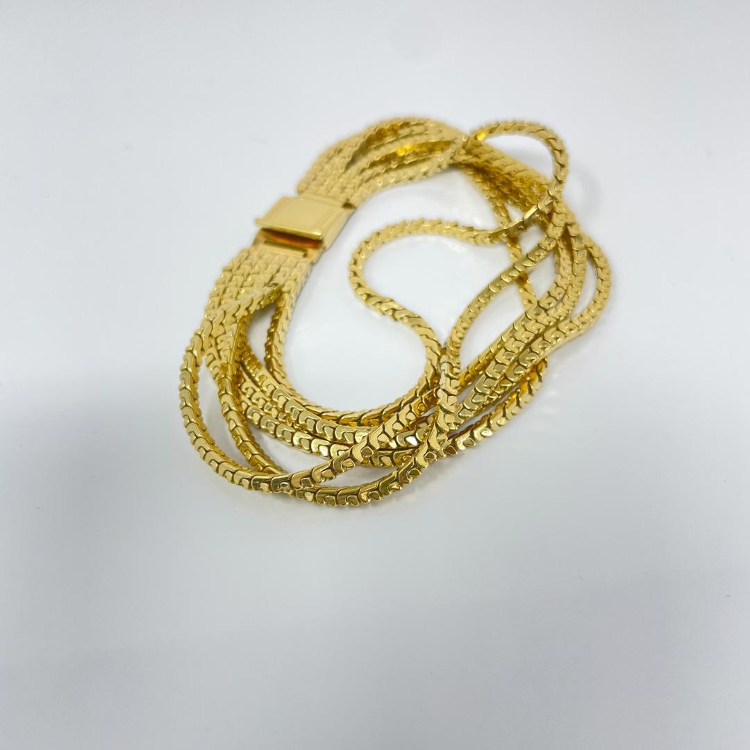 刻印有 50s 60s ドイツ製 ハンドメイド 多連チェーン ブレスレット