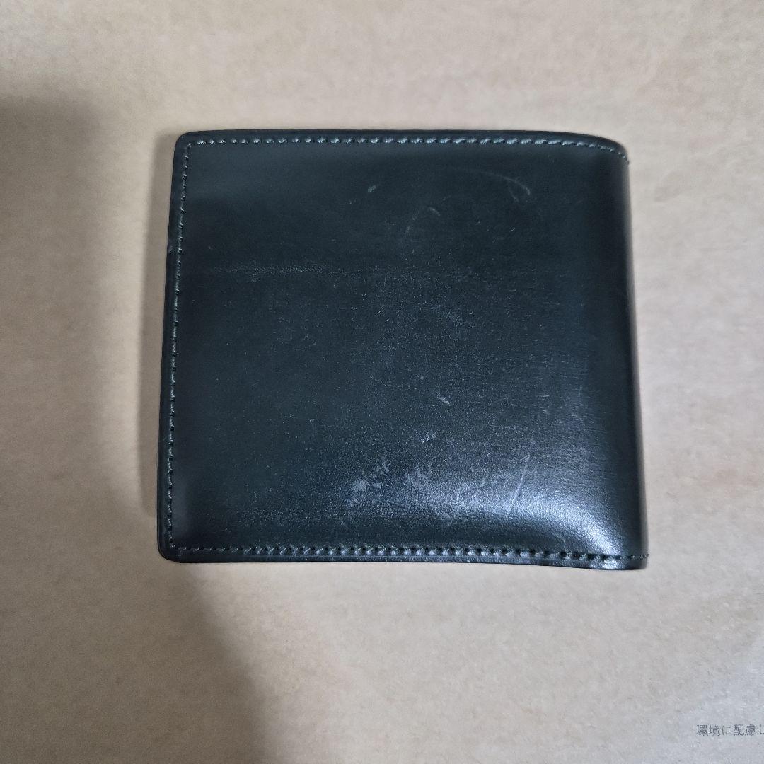 GANZO 黒 レザー 二つ折り財布