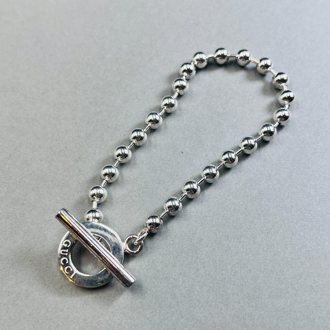 GUCCI グッチ ボールチェーン ブレスレット シルバー925