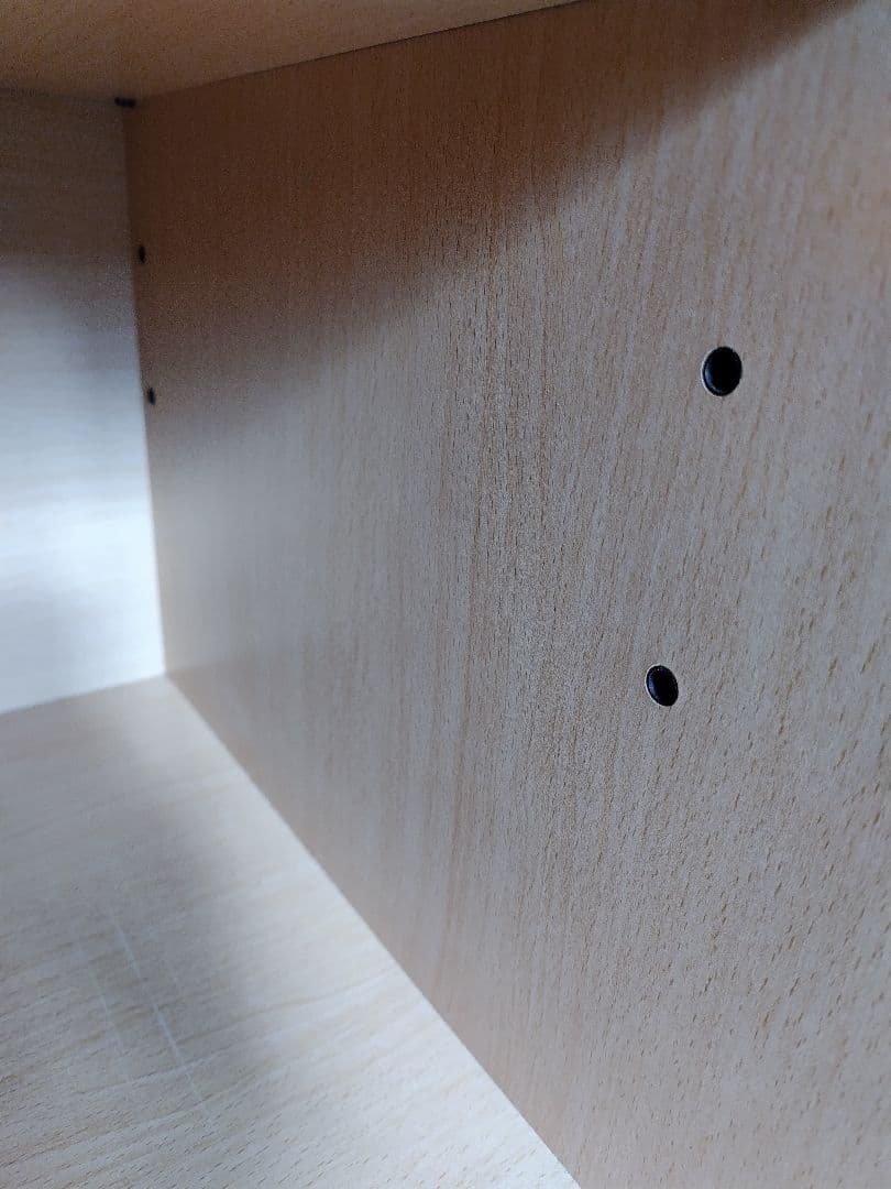 ベルメゾン　木製オープンシェルフ　棚板・引き出し付き