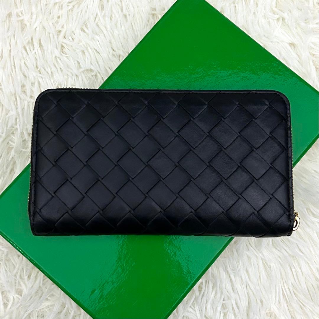 【美品】ICチップ内蔵 BOTTEGA VENETA イントレチャート長財布