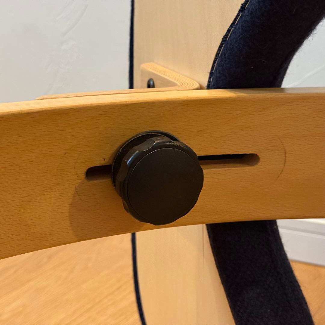 北欧RYBO バランスイージー 姿勢矯正チェア カバー（黒）付き！ネイビー