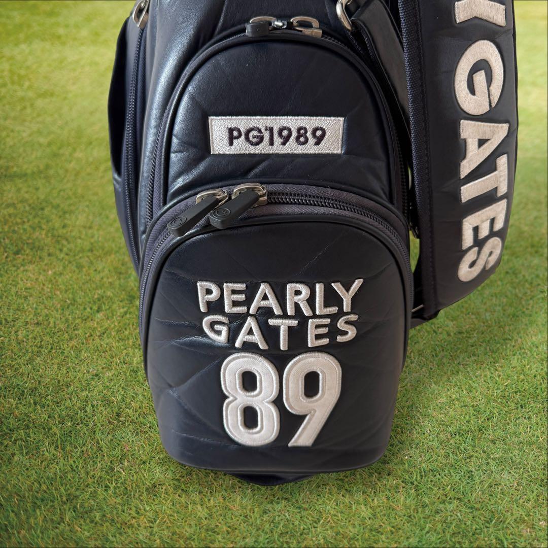 パーリーゲイツ　キャディ バッグ　ショルダー式　スタンド式　軽量　紺　ネイビー