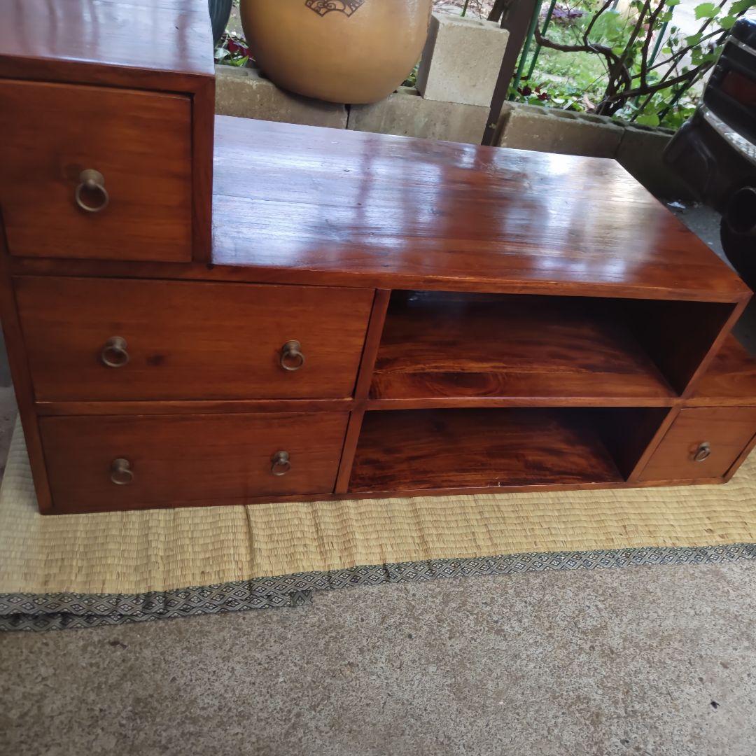 さ*ま様 昭和レトロ 大正ロマン 無垢材チェスト 引き出し付き 古民家 当時物